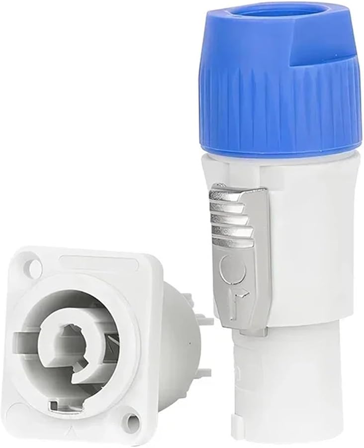 5 Pcs White Whole 3 Pin AC Powercon Connector Male Plug NAC3FCA NAC3FCB 20A 250V for Stage Lighting LED Screens - Image 1